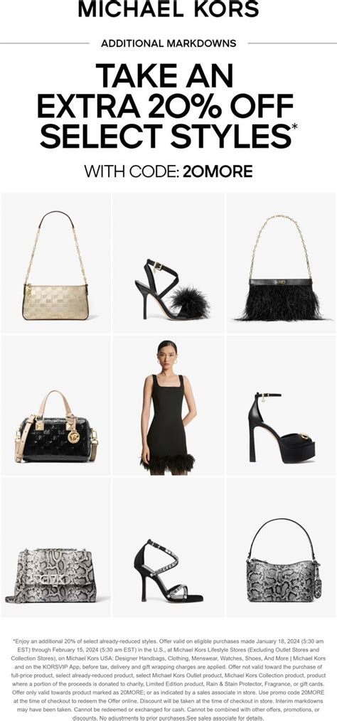 michael kors code number|michael kors coupon code honey.